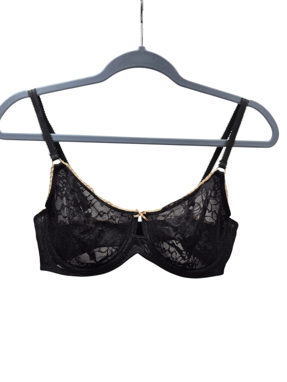 b.tempte'd Elegant Black Lace Bra Golden Trim 36DD
